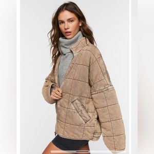 Forever 21 Quilted Zip-Up Jacket